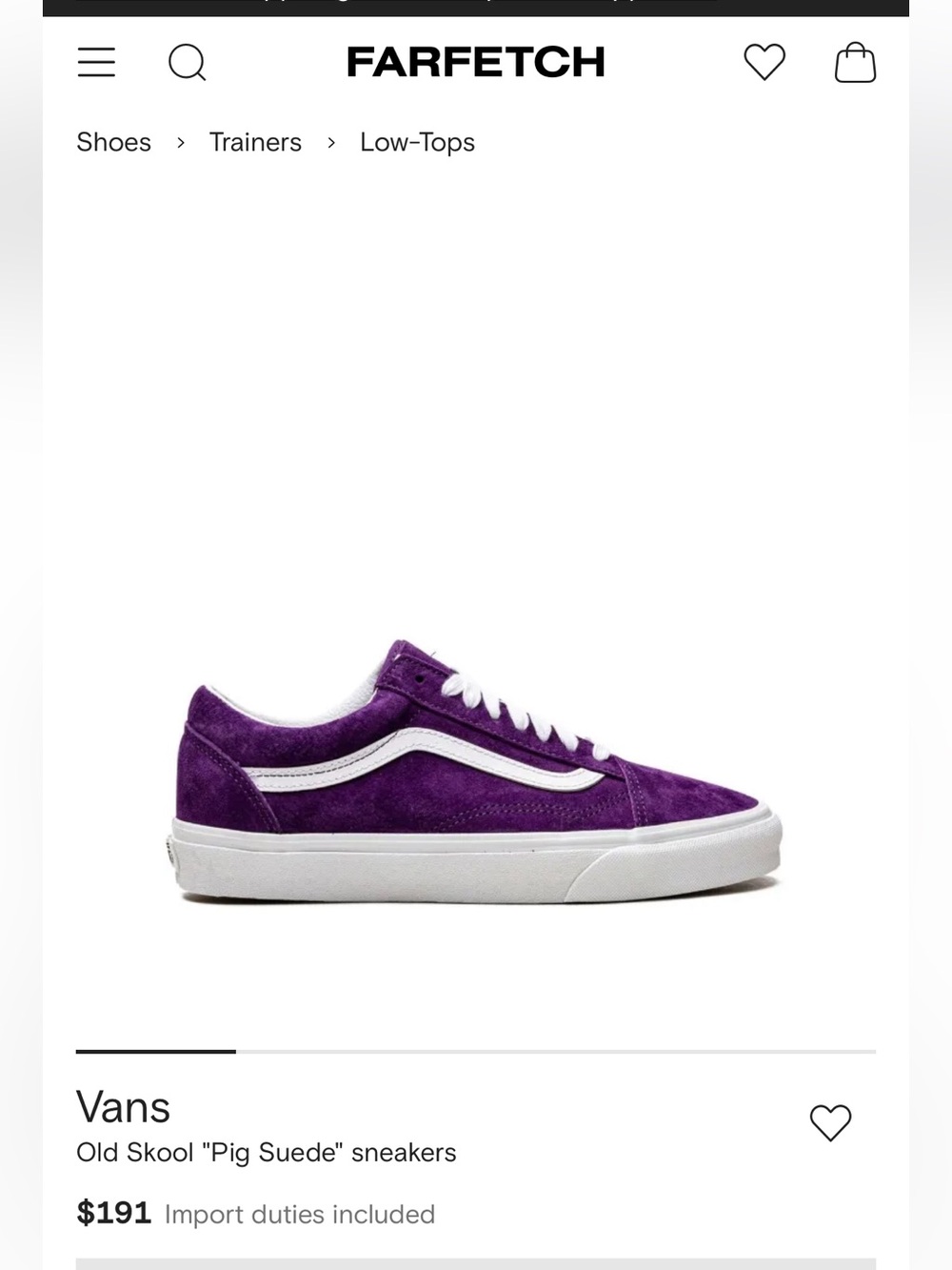 Vans Old Skool Purple Suede Low-Top Sneakers